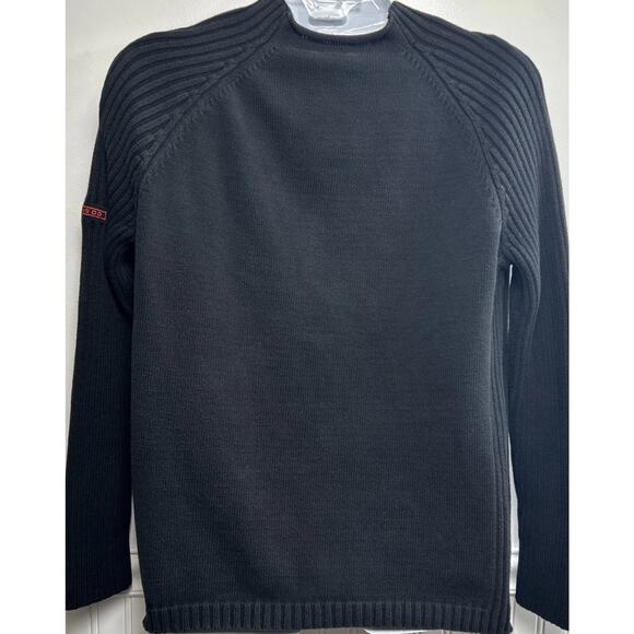 Vintage Ralph Lauren Polo Jeans Mens L Cotton Sweater Black Ribbed Australia - Picture 3 of 7